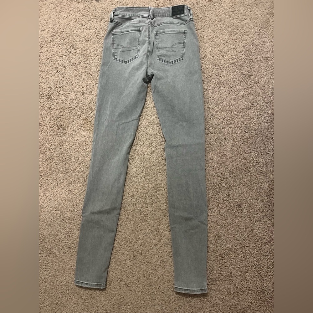 AE Next Level Stretch Gray hi-rise jegging - Picture 2 of 3